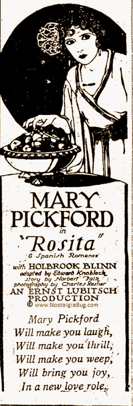 Rosita starring Mary Pickford, a silent film from 1923.